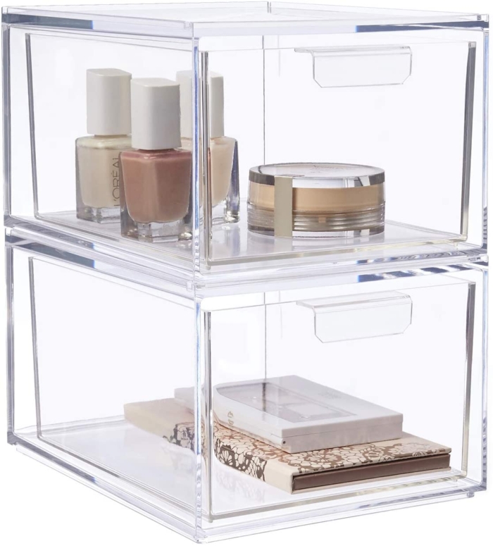 Stackable Cosmetic Organizer Drawers